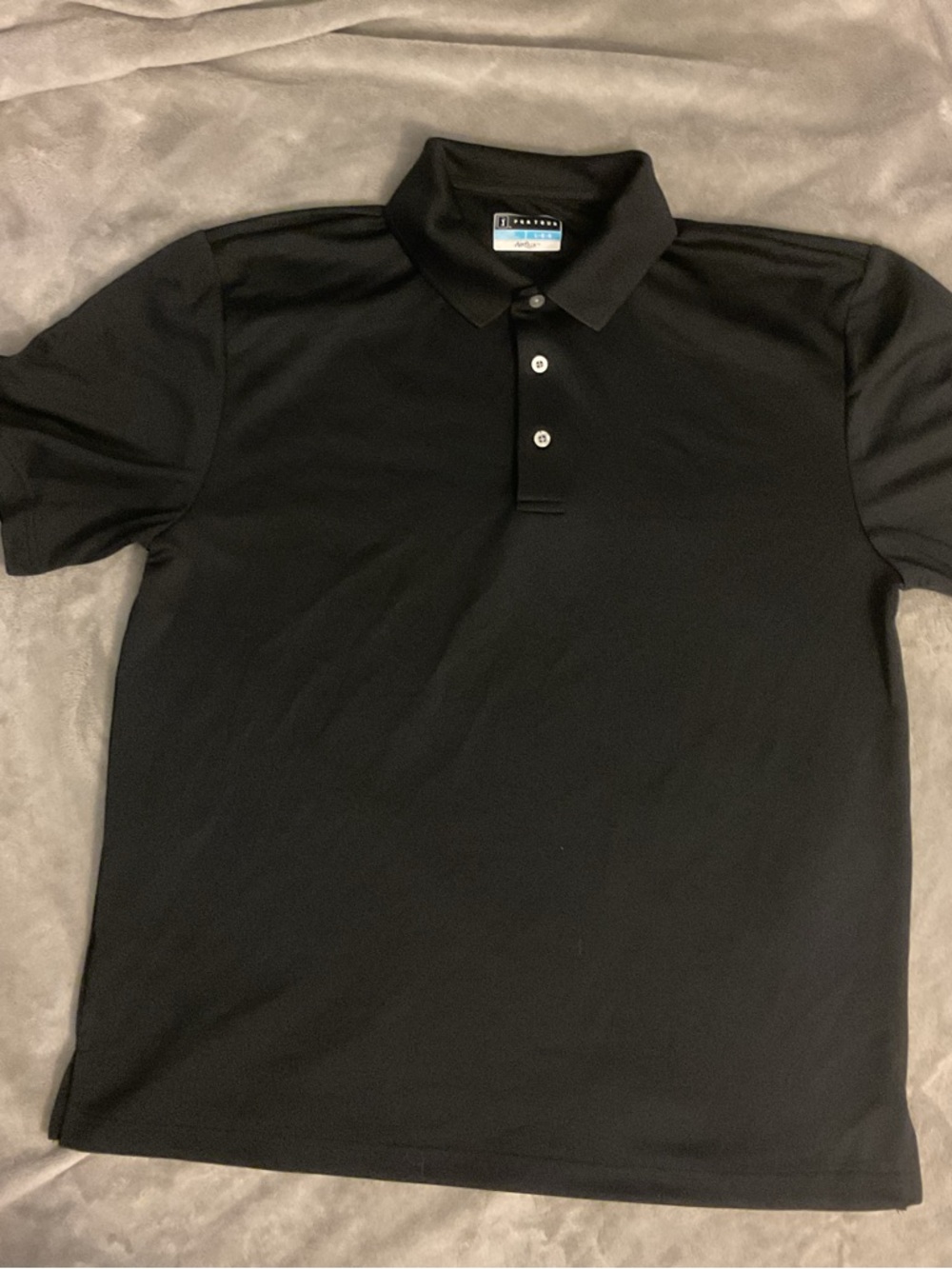 PGA Tour Men's Black Short-Sleeve Performance Polo